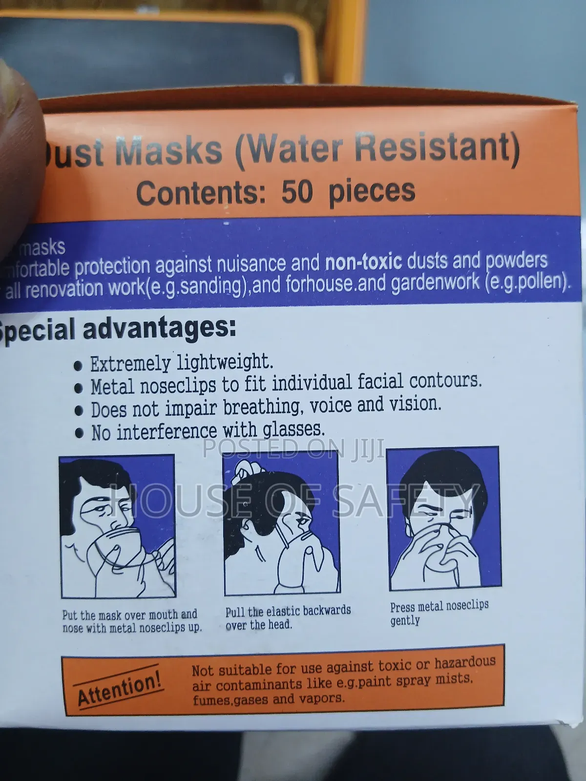 Water Resistant Dust Masks