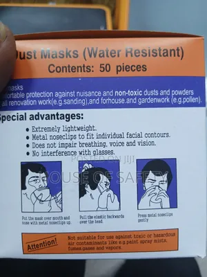 Water Resistant Dust Masks