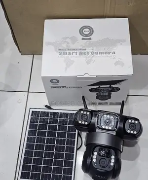 V380 Triple Lens Solar Camera With 4g Outdoor Wireless CCTV Camera