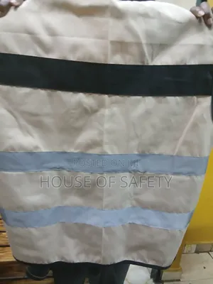Beige and Black Piping Cotton Vest