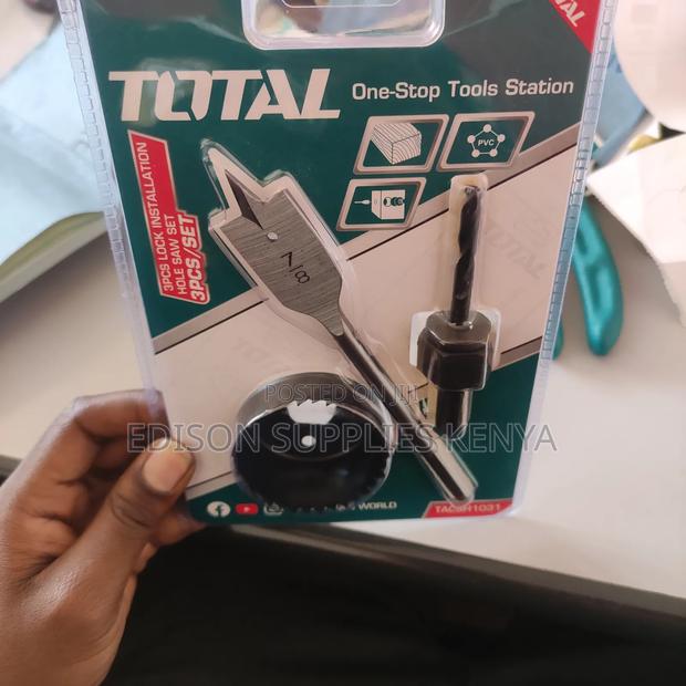 Total Lock Installation Kit Crown, Holder Drill Deadbolt Hole Saw Set - thumbnail 3