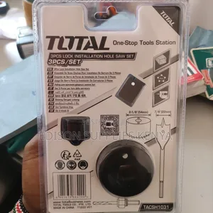 Total Lock Installation Kit Crown, Holder Drill Deadbolt Hole Saw Set