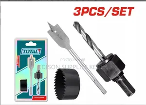 Total Lock Installation Kit Crown, Holder Drill Deadbolt Hole Saw Set