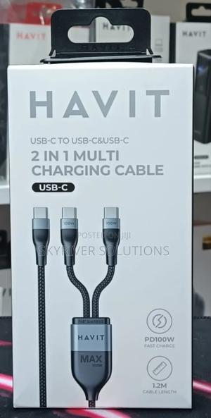 Havit Cb6325 2 in 1 Pd100w Super Fast Charging C-C Type C Cable - main view