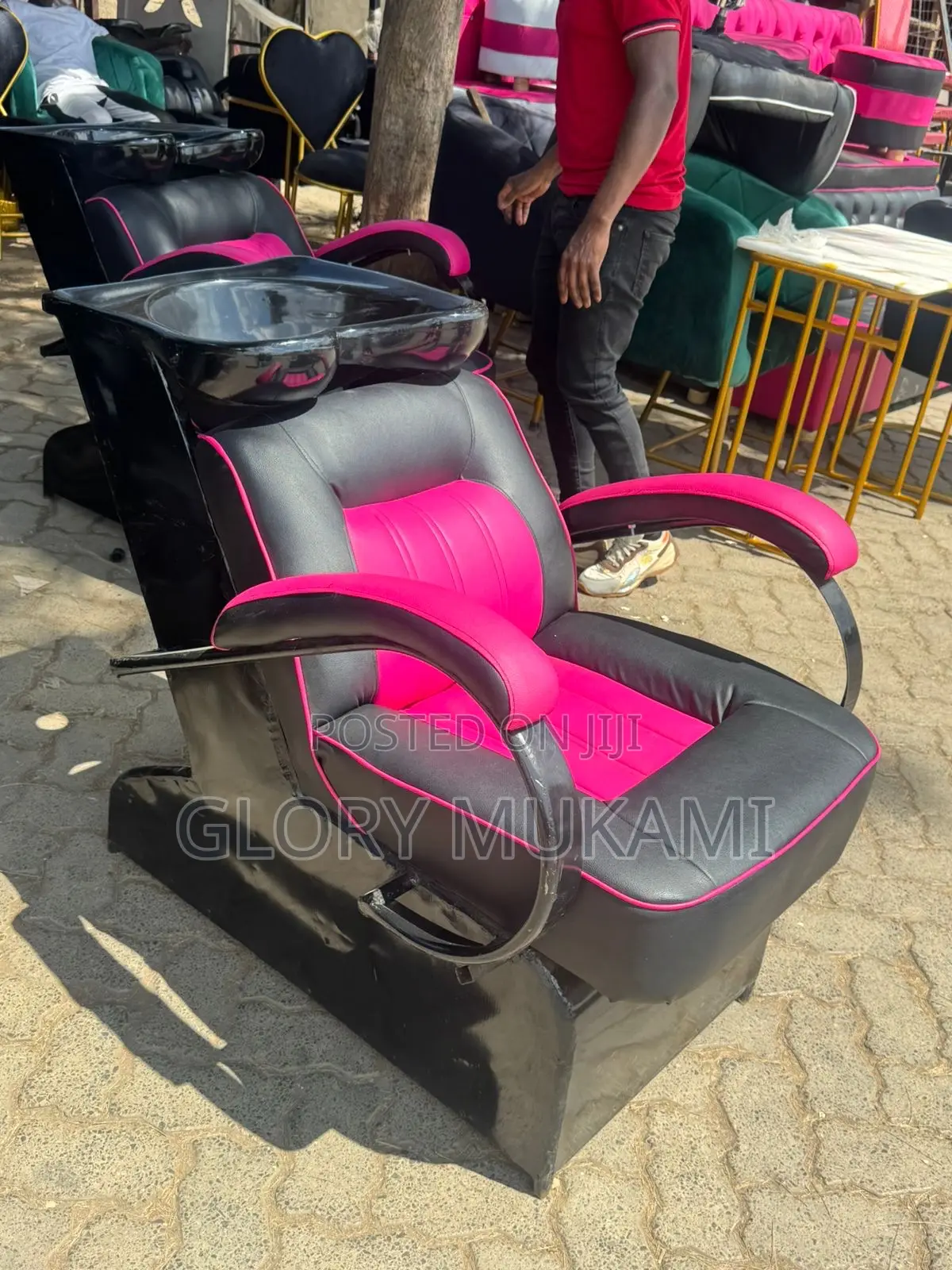 Pink Salon Sink Chair