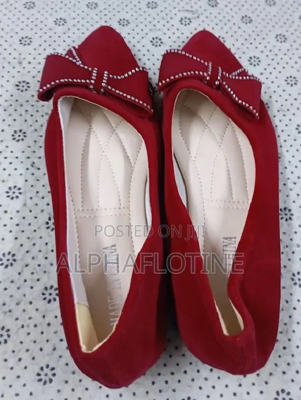Cute Bow-Knot Ballet Flatsred Satin Wedding Flat Shoes
