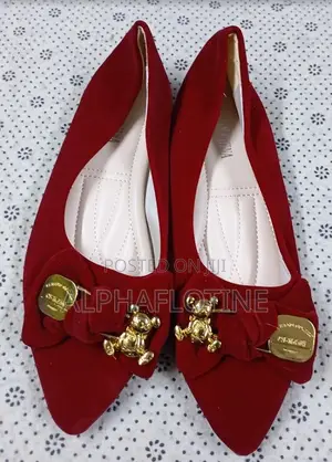 Bowknot Red Satin Wedding Flat Shoes Pointed Toe