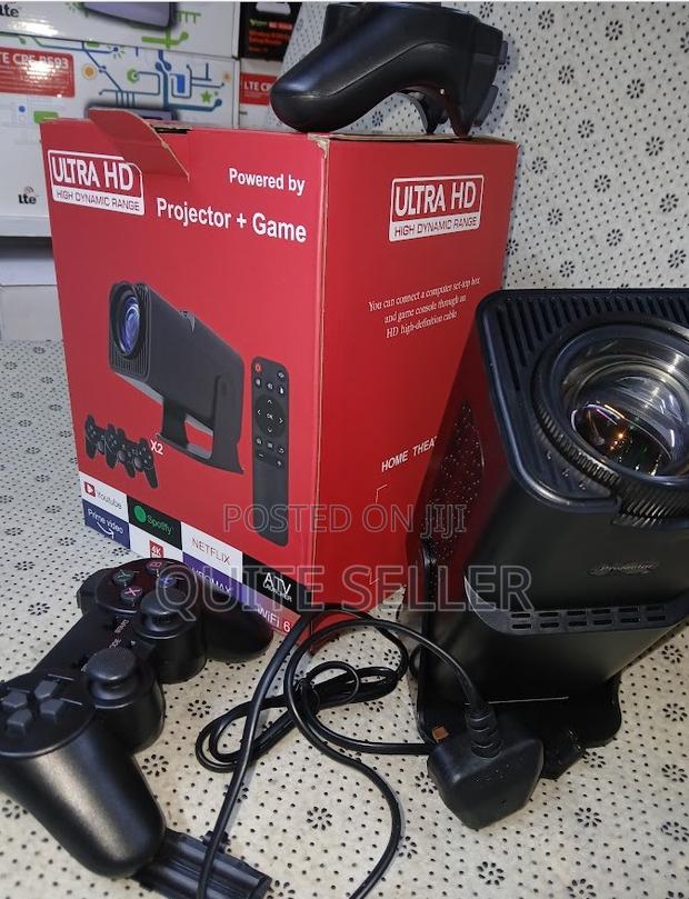 Hy320 Ultra Hd Portable Projector 1080p, 180° Rotation 2 in 1