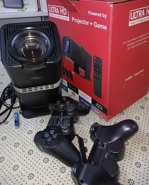 Hy320 Ultra Hd Portable Projector, 2 Controllers, Wifi 6, Bt 5.0