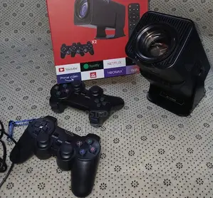 Hy320 Projector, 2 Controllers, Wifi 6,Bt 5.0, 1080p, 180° Rotation