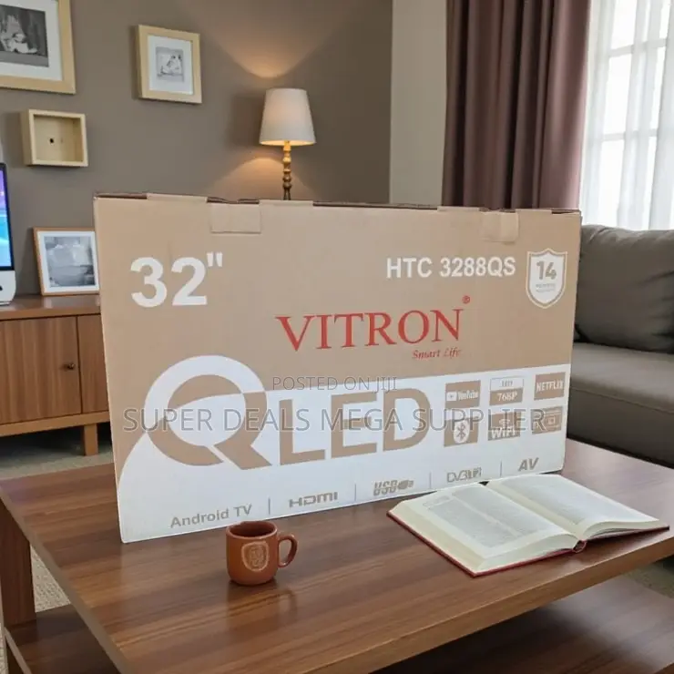 Vitron 32 Inch Smart Qled Android Tv With Bluetooth and Wifi