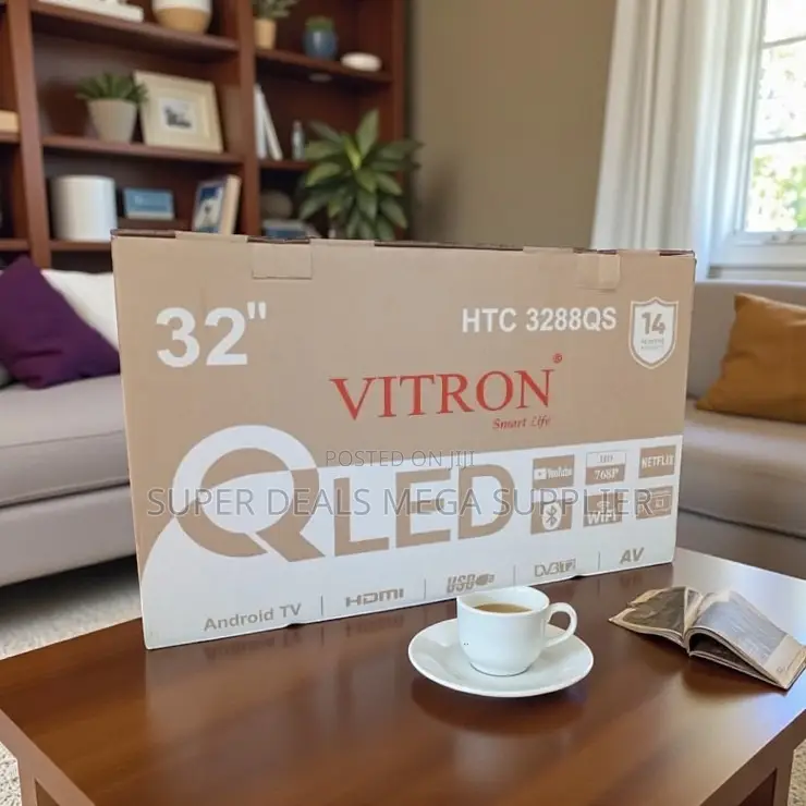 Vitron 32 Inch Frameless Qled Smart Android Tv With Netflix