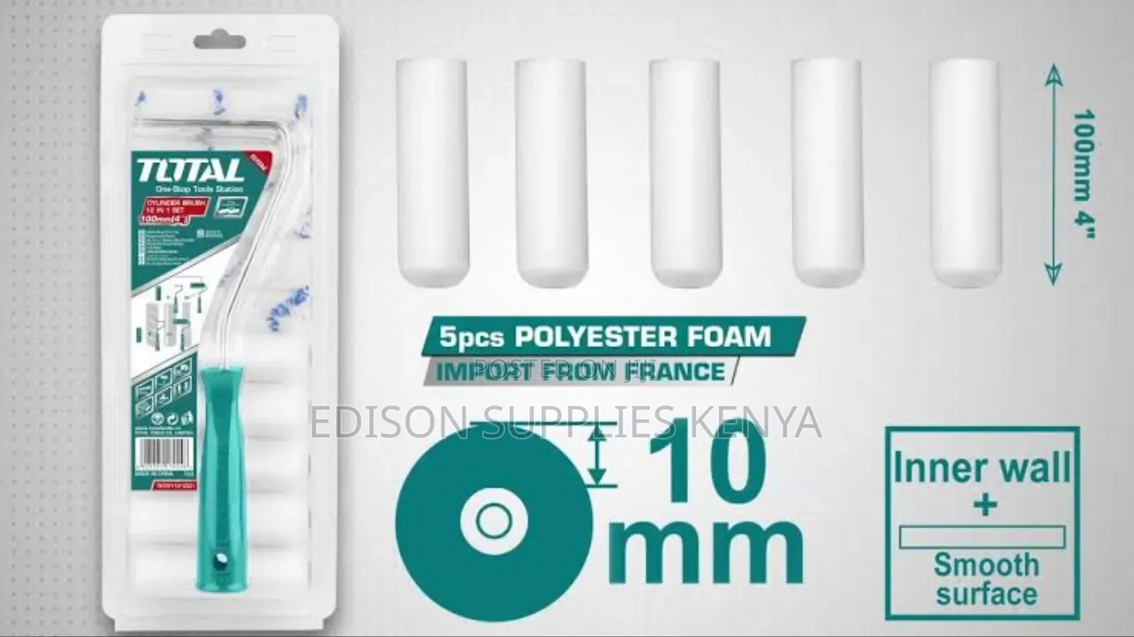 Total Cylinder Brush Set 11pcs Inner Wall Paint Rollers Roller Brush