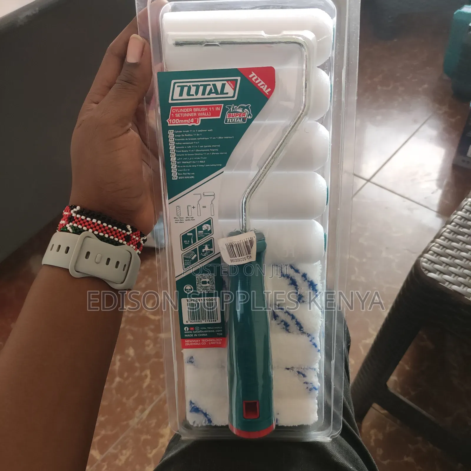 Total Cylinder Brush Set 11pcs Inner Wall Paint Rollers Roller Brush