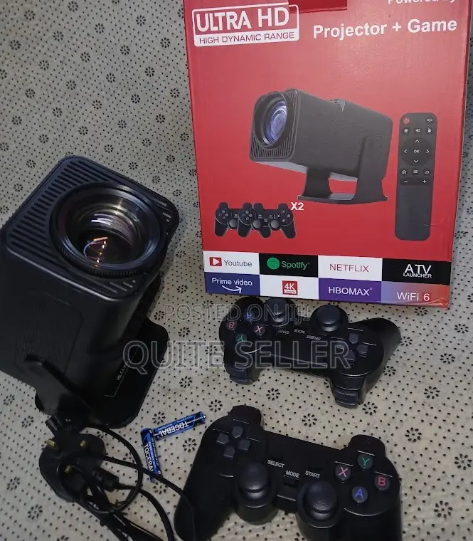 Mini Andorid Portable Mini Projector 2 in 1 Gaming Projector 1080p