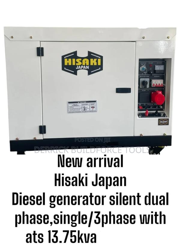 Hisaki 13.75kva Silent Diesel Generator - main view