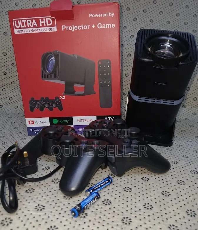 Game Projector Hy300 2in1 Android Projector With 2 Game Controllers
