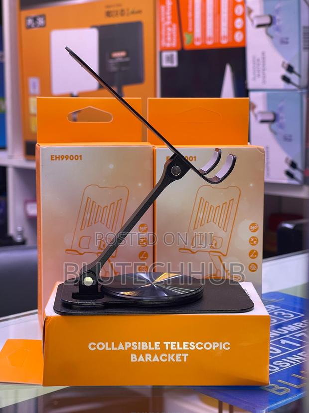 All-Metal Folding Desk Phone Holder – Adjustable Portable