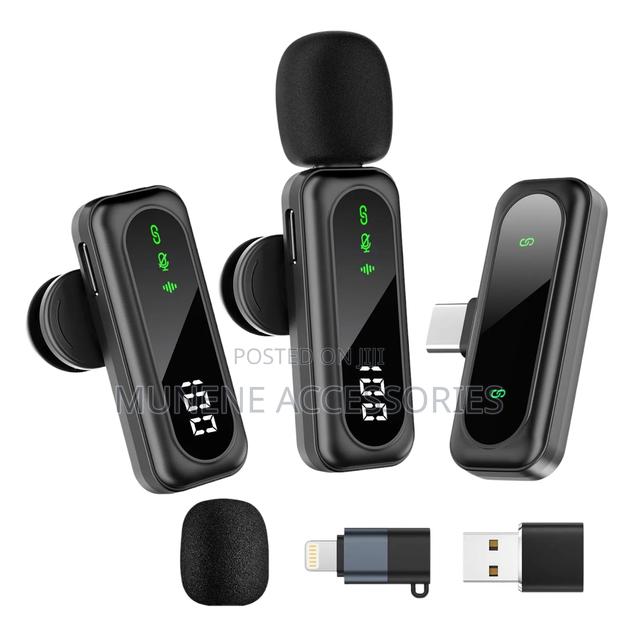 T20 Wireless Dual Lavalier Type C Microphone Noise Reduction, Battery
