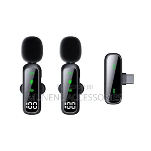 T20 Wireless Dual Lavalier Type C Microphone Noise Reduction, Battery