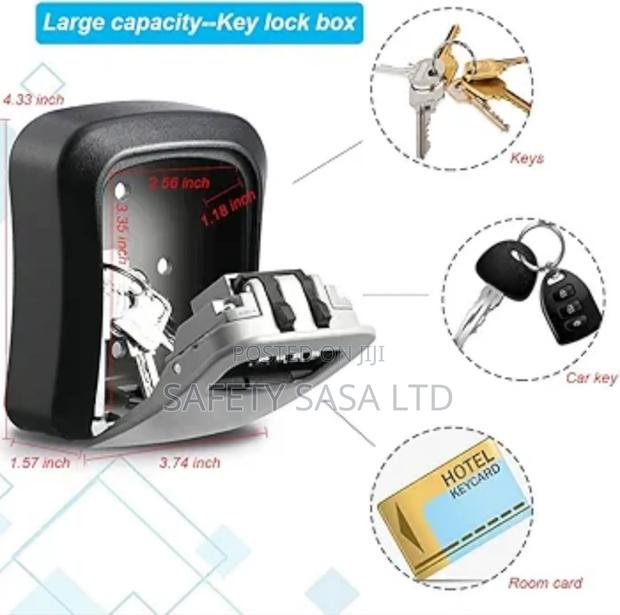 Wall Mounted Key Lock Safe Box - thumbnail 4