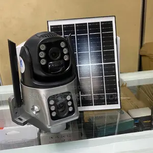 V380pro Solar PTZ 4g Dual Lens Camera- V380-Dual Lens 4g Solar-Black