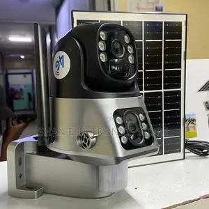 Solar Powered 4g Simcard PTZ Rotating Dual Lens Screen Wireless CCTV