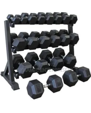 5kg Hex Dumbbell With a Rack