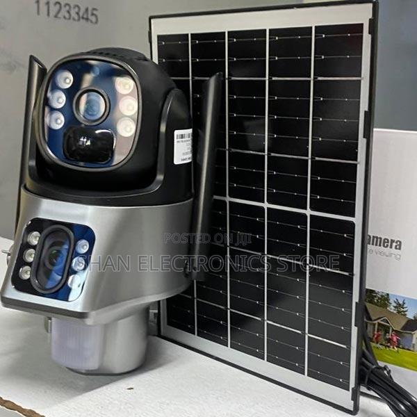 Battery Powered Dual Lens 4g Sim PTZ Rotating Dual Lens Wireless CCTV