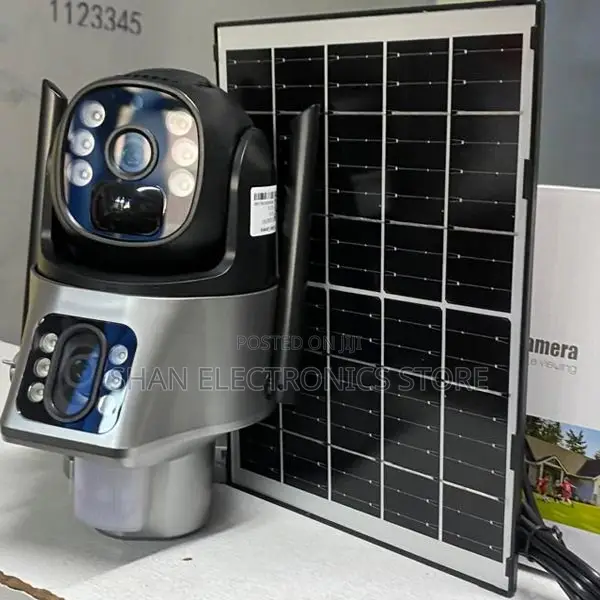 Battery Powered Dual Lens 4g Sim PTZ Rotating Dual Lens Wireless CCTV