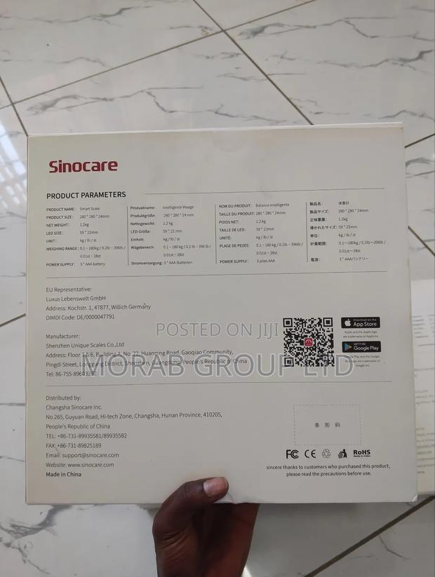 Digital Weighing Scale ( Sinocare) - thumbnail 3