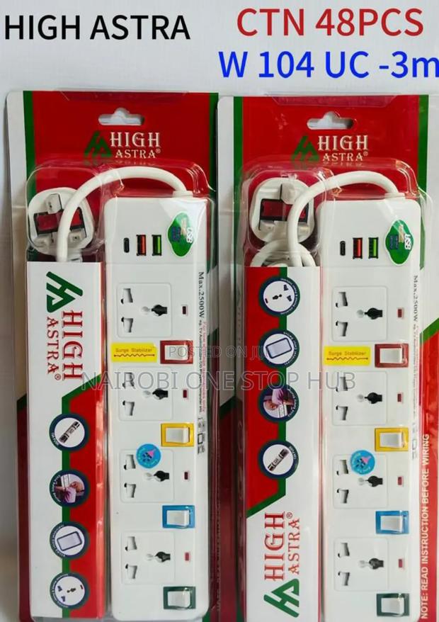 High Astra With 4way Extension Cable Socket - main view