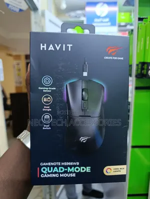 Havit Gamenote Ms966wb Quad-Mode Gaming Mouse With Cool RGB Lights