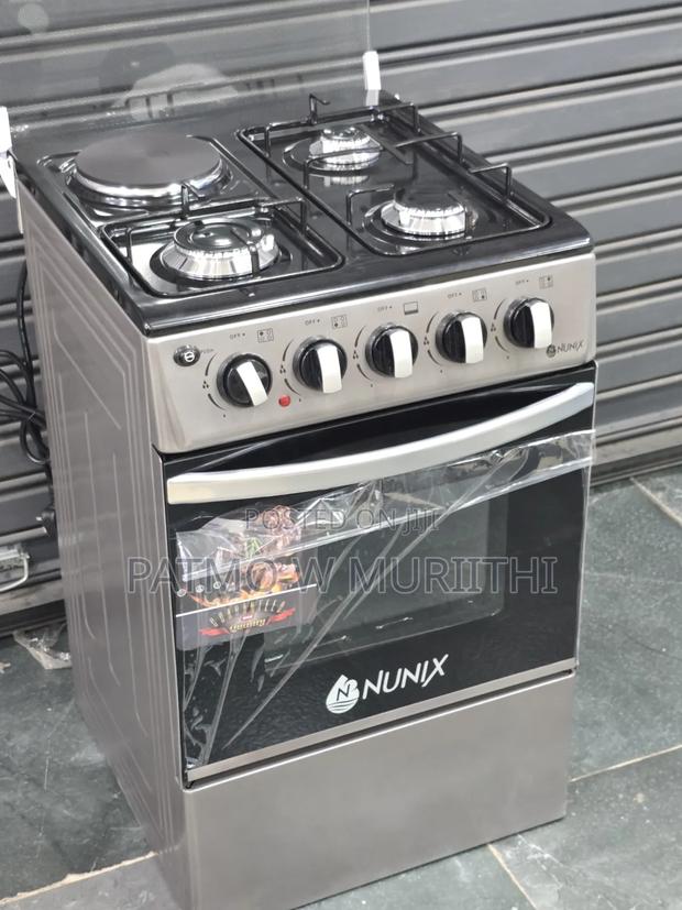 Nunix Standing Cooker 3gas Burne + 1e With Gas Oven 50×50