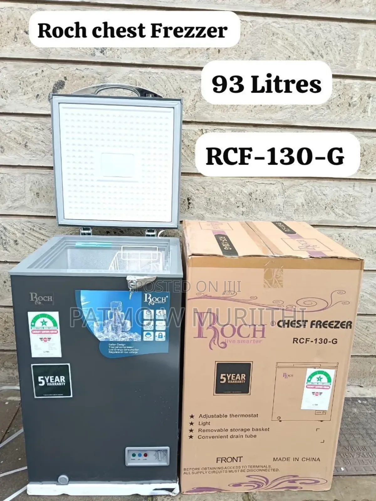 Deep Chest Freezer, Roch 93l Depp Freezer