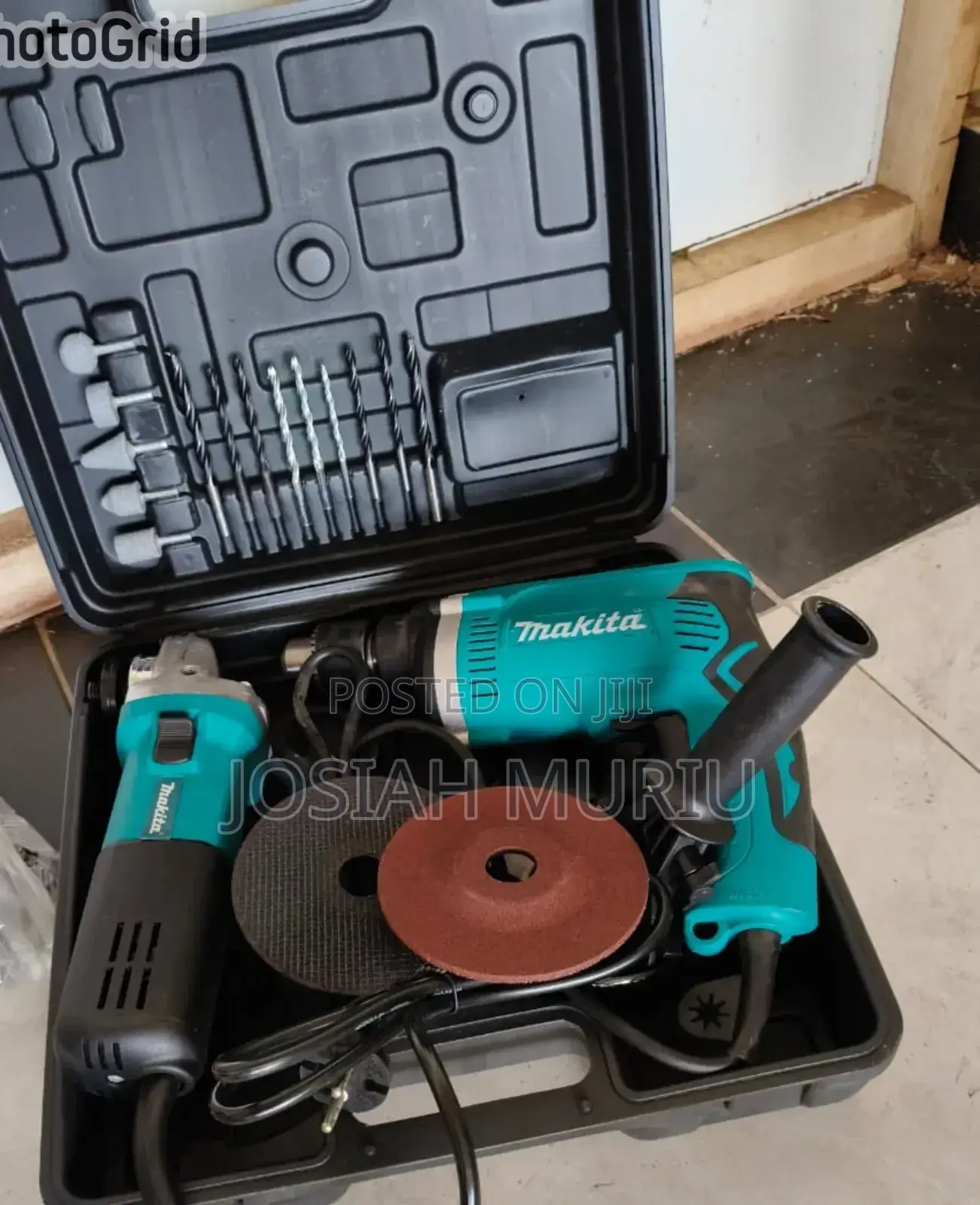Makita Combo Tool Kit Drill 710w+Angle Grinder 840w