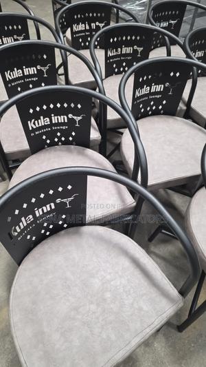 Modern Coffee Shop Chairs With Logotype - main view