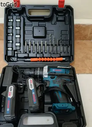 Bosch 48v Cordless Drill Set With Rechargeable Batteries Bits