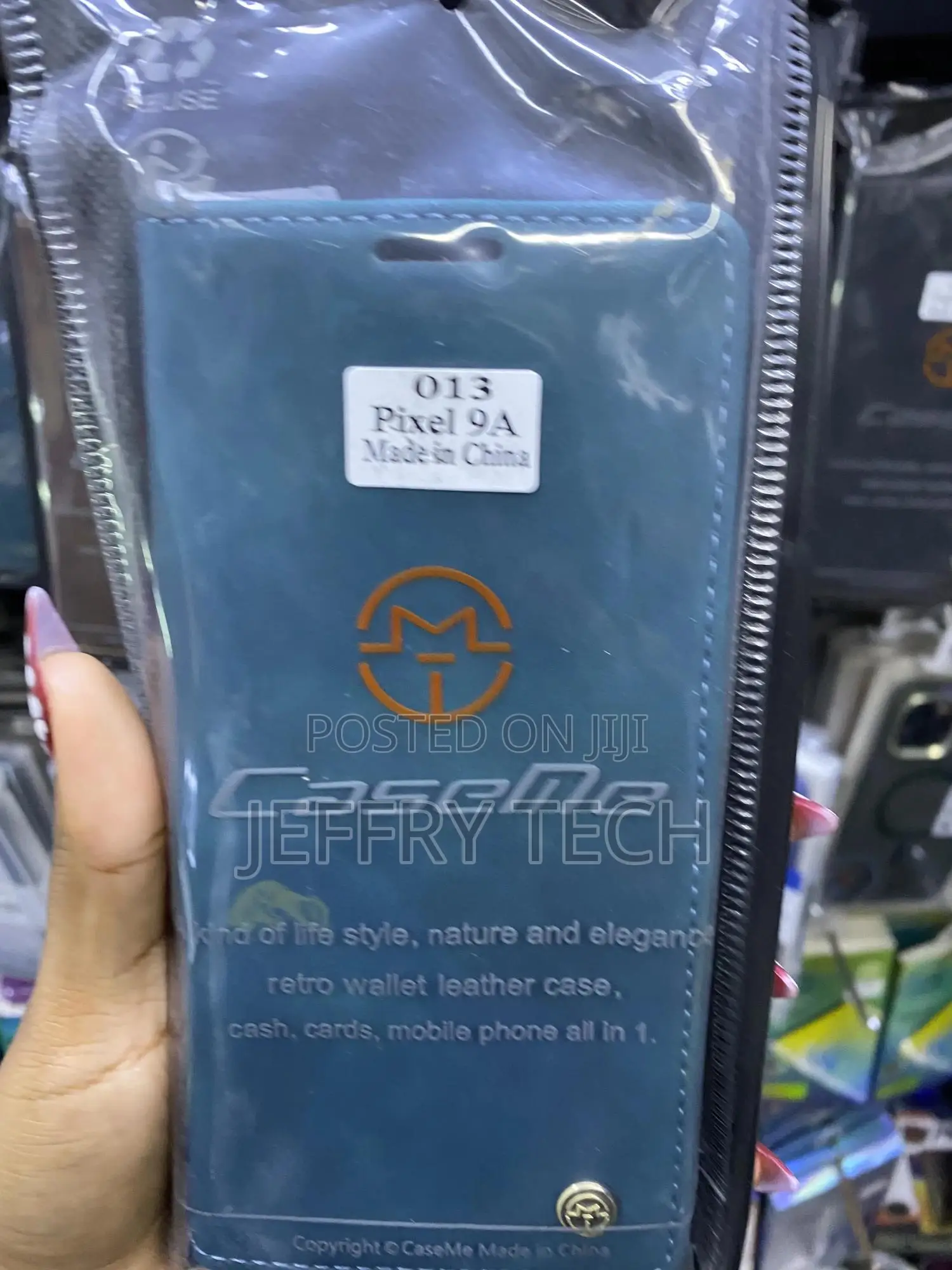 Piperwe Leather Wallet Casme Case for Google Pixel 9a With Card Slots