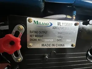 Heavy Duty Milano Water Cooled Agricultural Diesel Engine 30hp