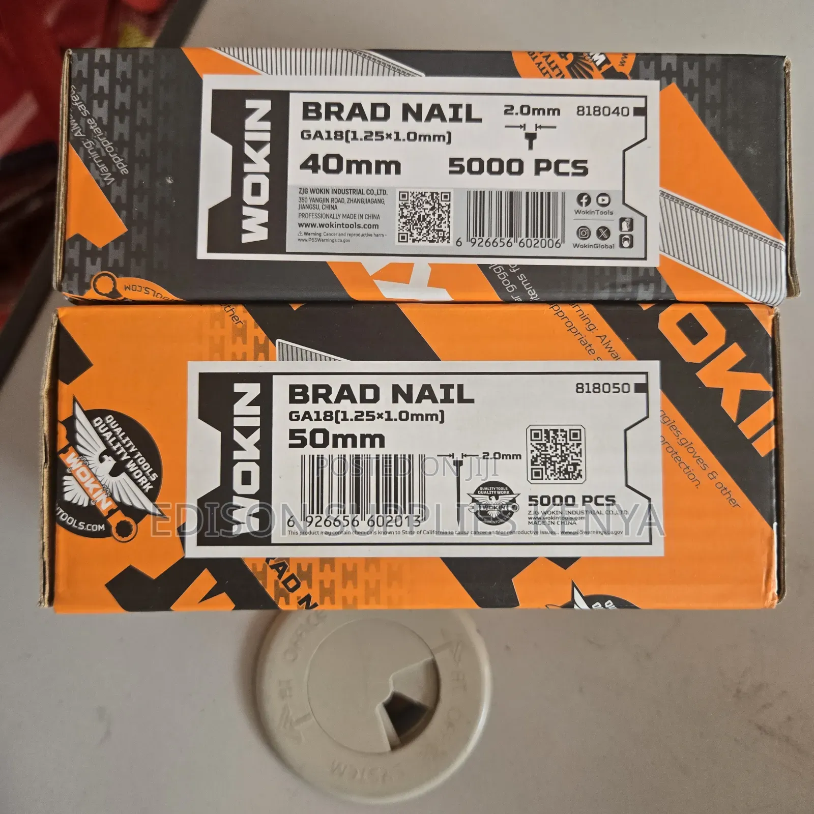 Brad Nails Wokin Brads 5000 Head Staple Pins For Air Stapler Gun Ga18