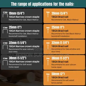 Brad Nails Wokin Brads 5000 Head Staple Pins For Air Stapler Gun Ga18