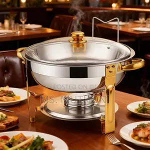 5 L High Quality Stainless Steel Chafing Dish With Golden Accents*