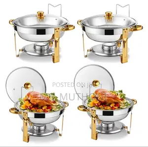 5 L High Quality Stainless Steel Chafing Dish With Golden Accents*