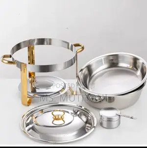5 L High Quality Stainless Steel Chafing Dish With Golden Accents*