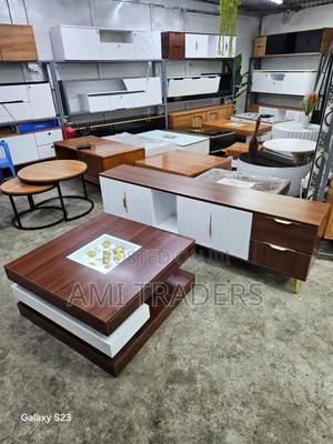 Dark Walnut Tv Stand Coffee Table - main view