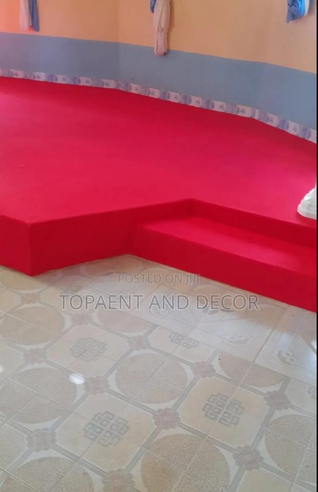 Soft Floor Red Wall to Wall Carpet for Pulpit Comfort and Style