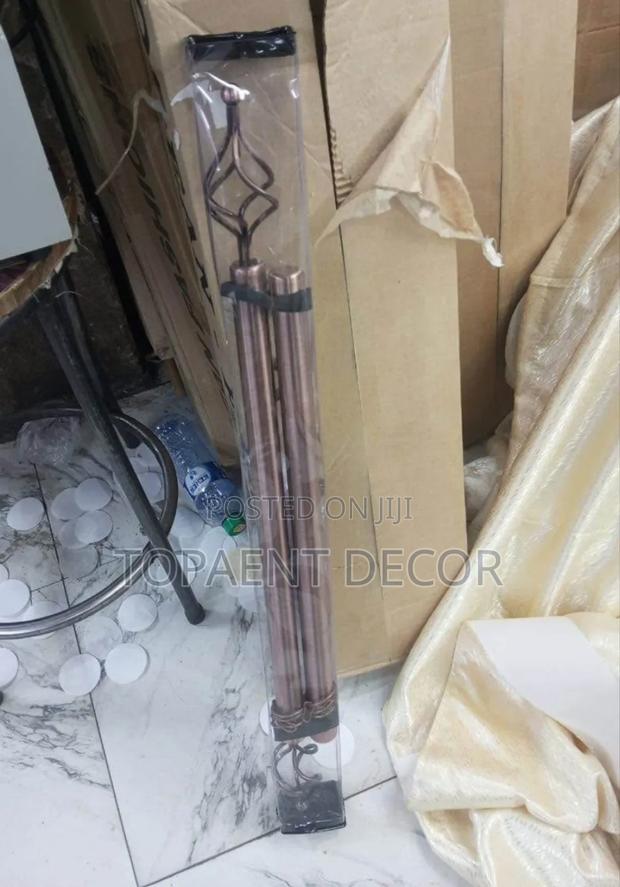 1m Double Brown Smartly Styled Window And Door Curtain Rods