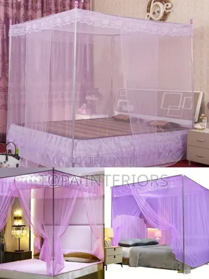 Mosquito Nets for 4x6, 5x6 and 6x6 Bed Sizes With 4 Stands