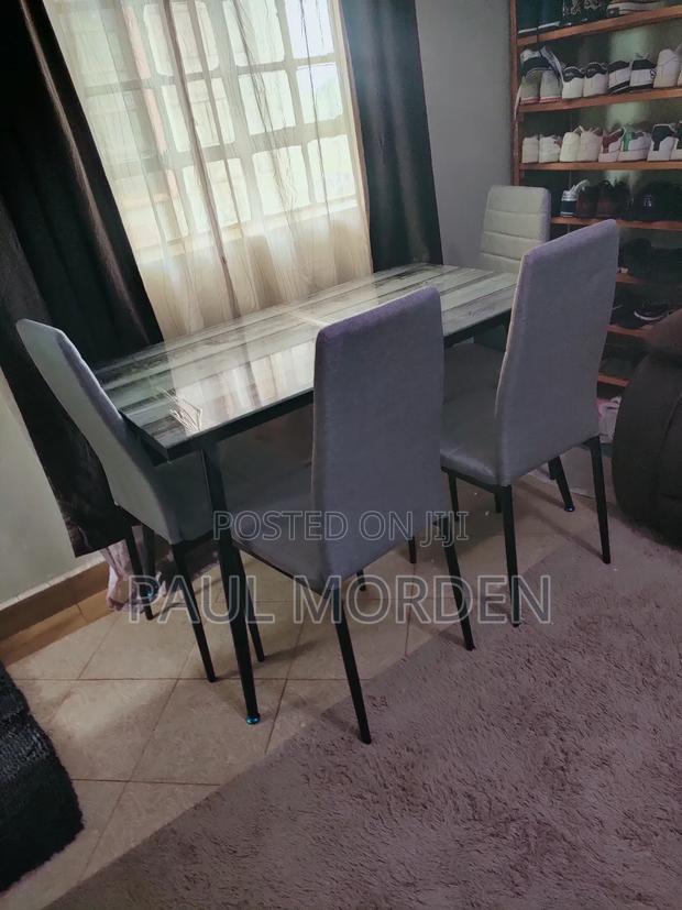 Rectangular Glass Top 4_seater Dining Set - thumbnail 2